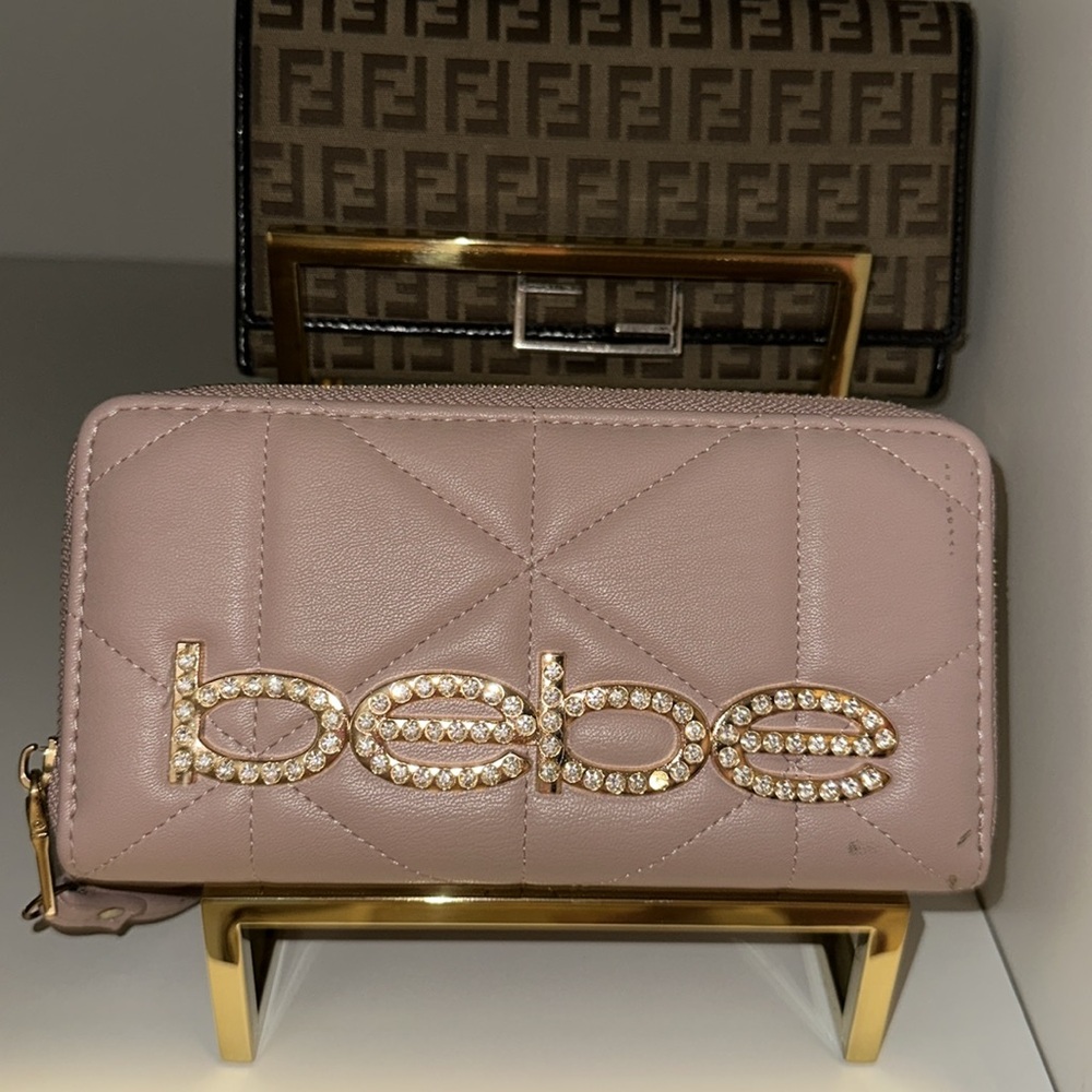 Bebe Mauve Quilted Wallet
